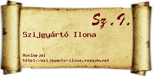 Szijgyártó Ilona névjegykártya